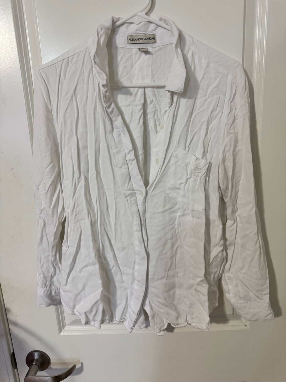 Alexander Jordan Women's White Button-Up Blouse